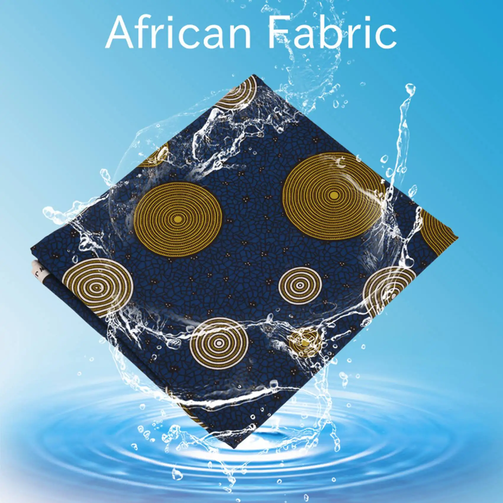 

6 Yards African Ankara Polyester Wax Prints Fabric African Fabric For Party Dress-[97Lemons]