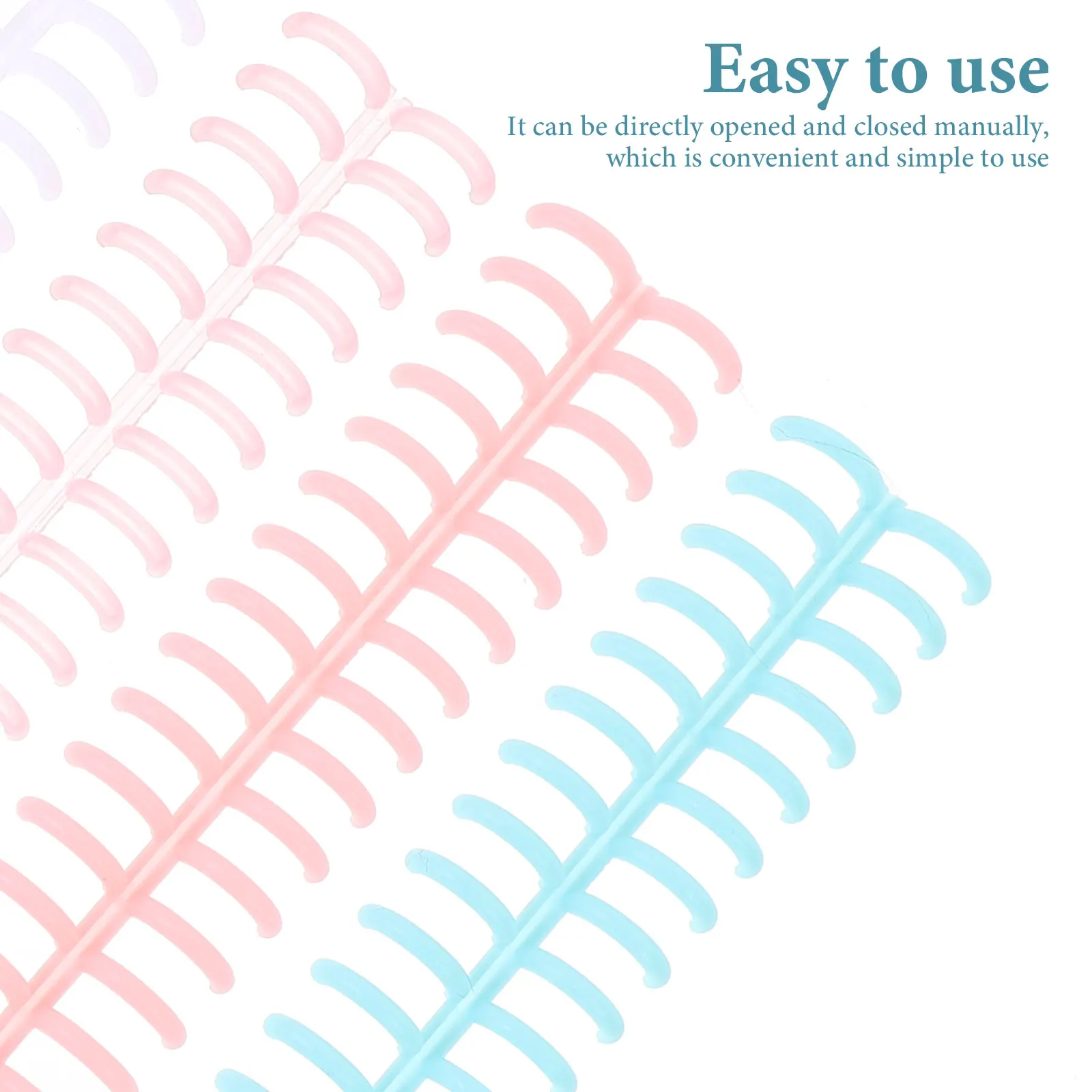 

12 Pcs Loose Leaf Coil Notebook Reusable Binding Spines Spiral Ring Office Stationery Clips Plastic Wire