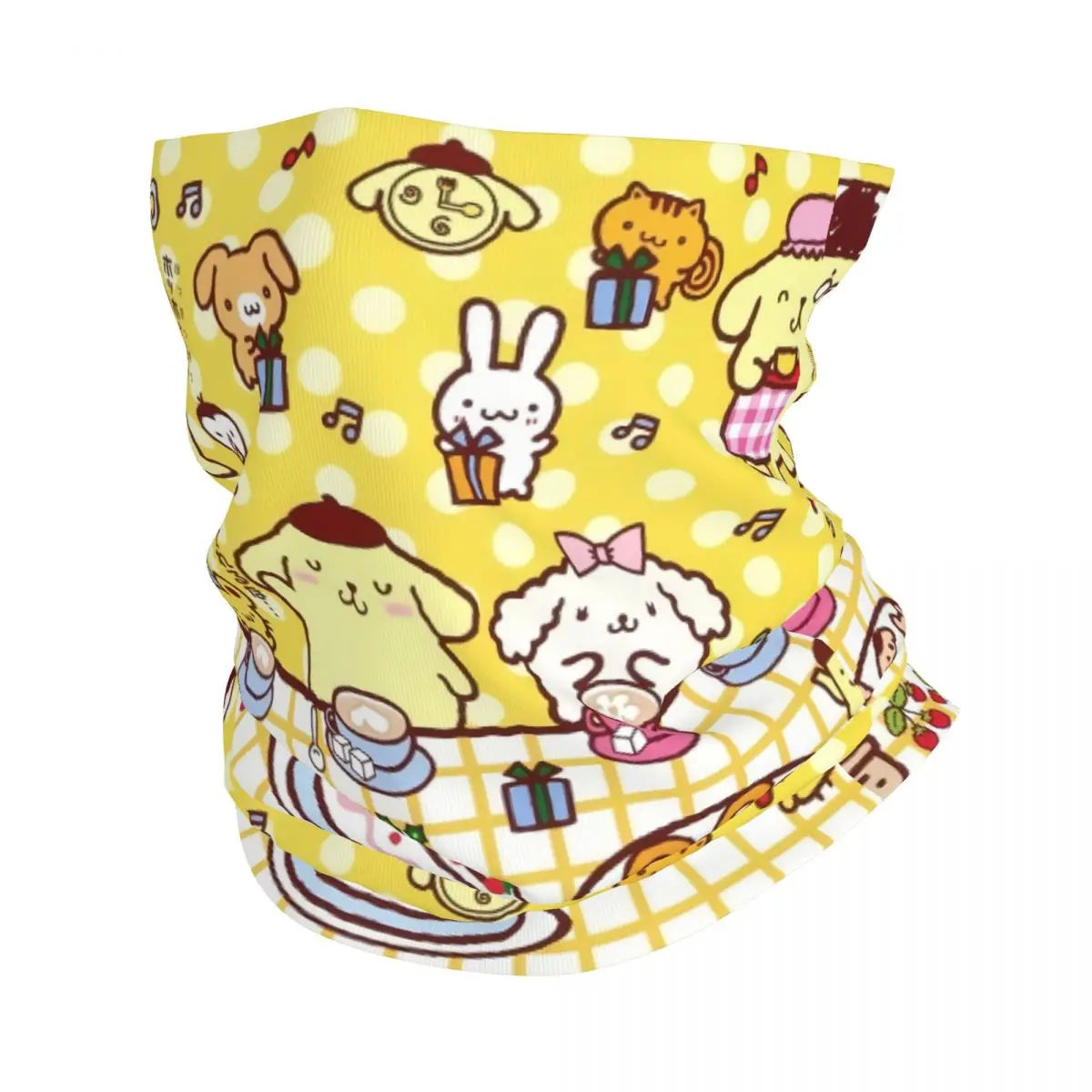 

Custom Pompompurin Sanrio Cartoon Bandana Winter Neck Warmer Women Windproof Wrap Face Scarf for Ski Gaiter Headband
