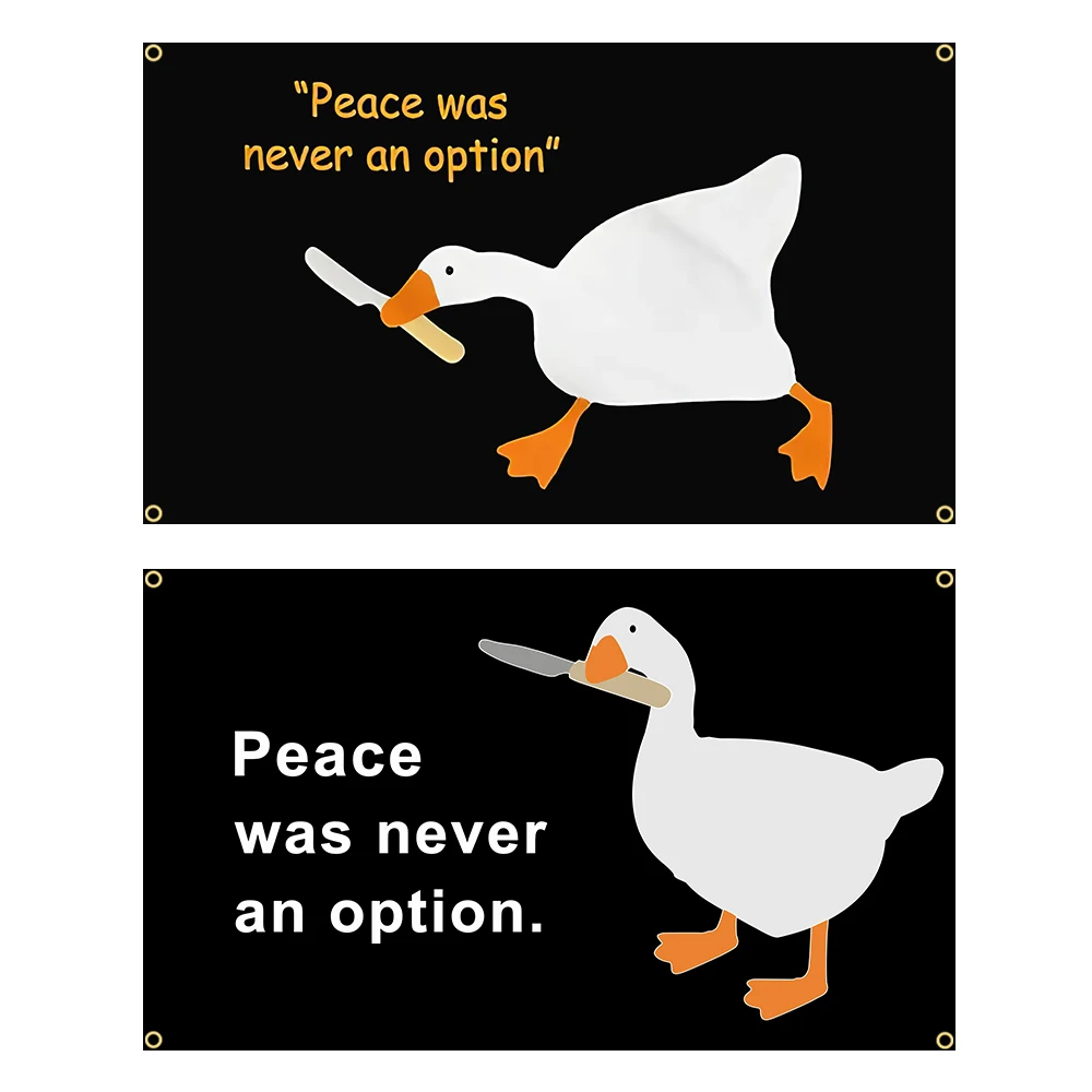 3x5fts Peace Was Never An Option Goose Flag For Decoration Outdoor Banner Tapestry