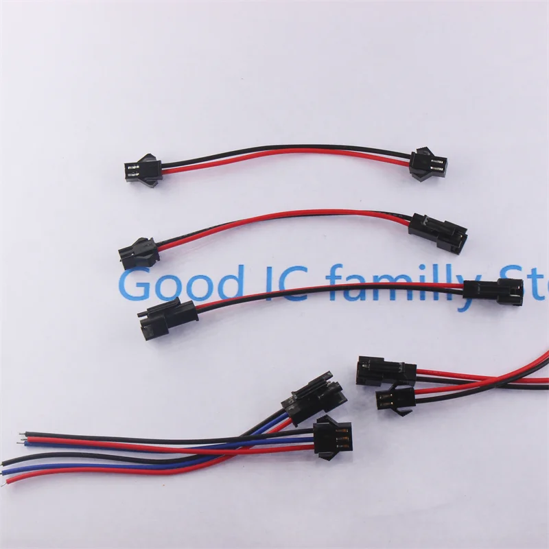 SM2.54 SM Passo 2.54mm 2P 3P 4P 5P 6P Maschio Femmina Spina Jack Connettore 22AWG Cavo di Carica Della Batteria Adattatore 20CM/30CM