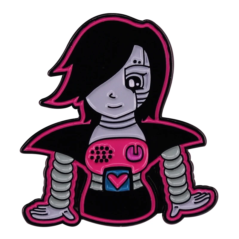 Robot Body Mettaton EX Enamel Pin Undertale Game Roles Villains Brooch Badges Hat Jewelry Accessories