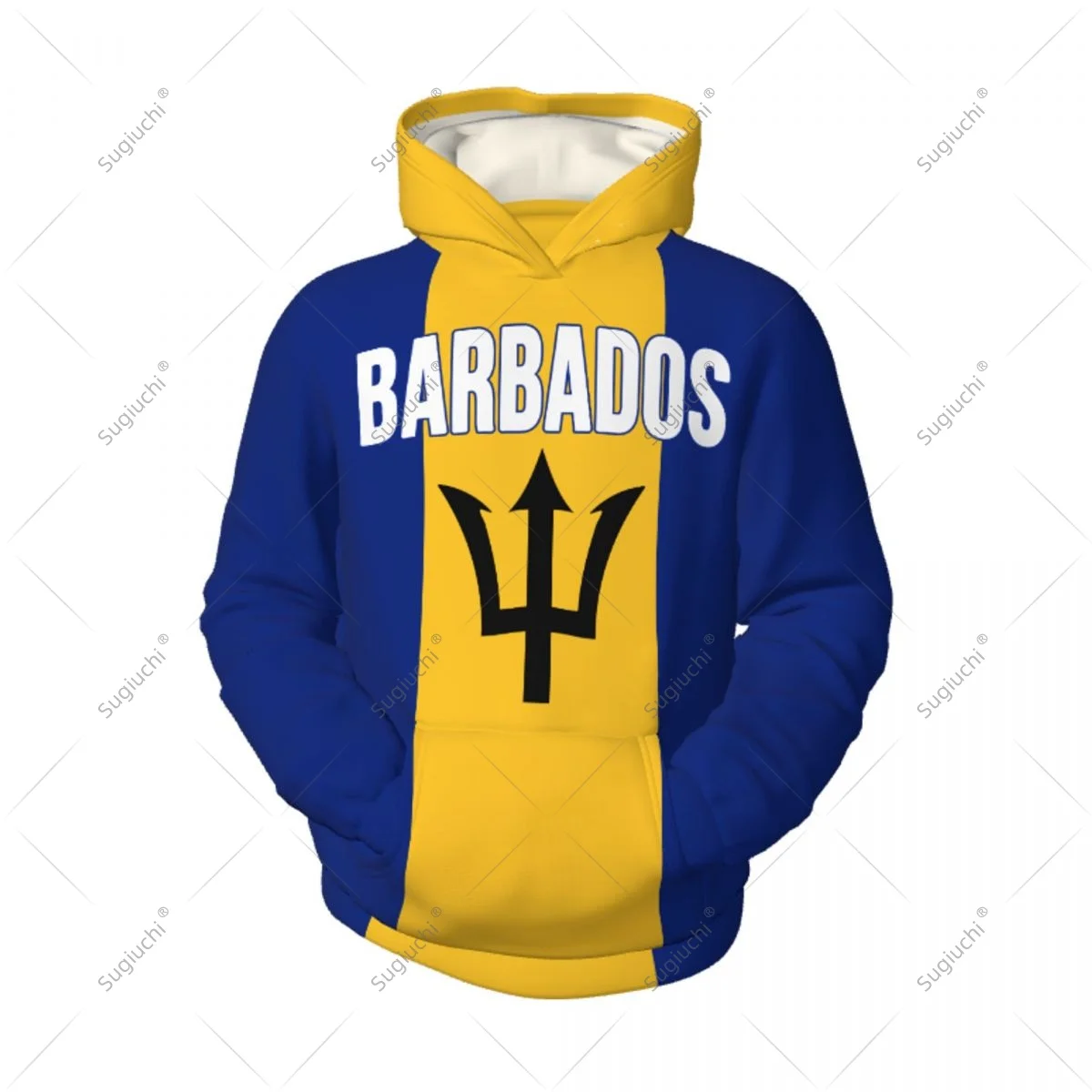 

Унисекс 3D худи с флагом Барбадоса для детей, мальчиков и девочек, толстовка-пуловер из полиэстера