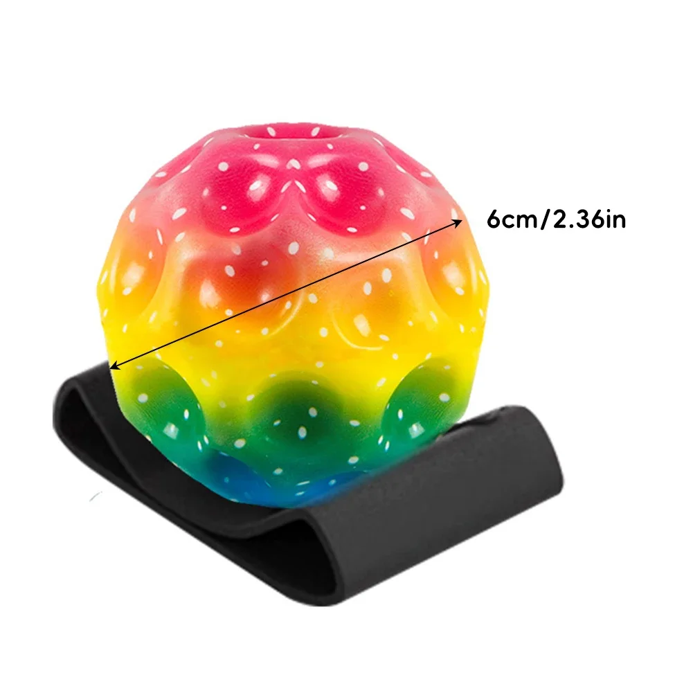 ลูกบอลยางรีบาวด์แบบมีสายรัดข้อมือ สำหรับออกกำลังกายข้อมือหรือเล่นสนุก เหมาะสำหรับวัยรุ่นและผู้ใหญ่