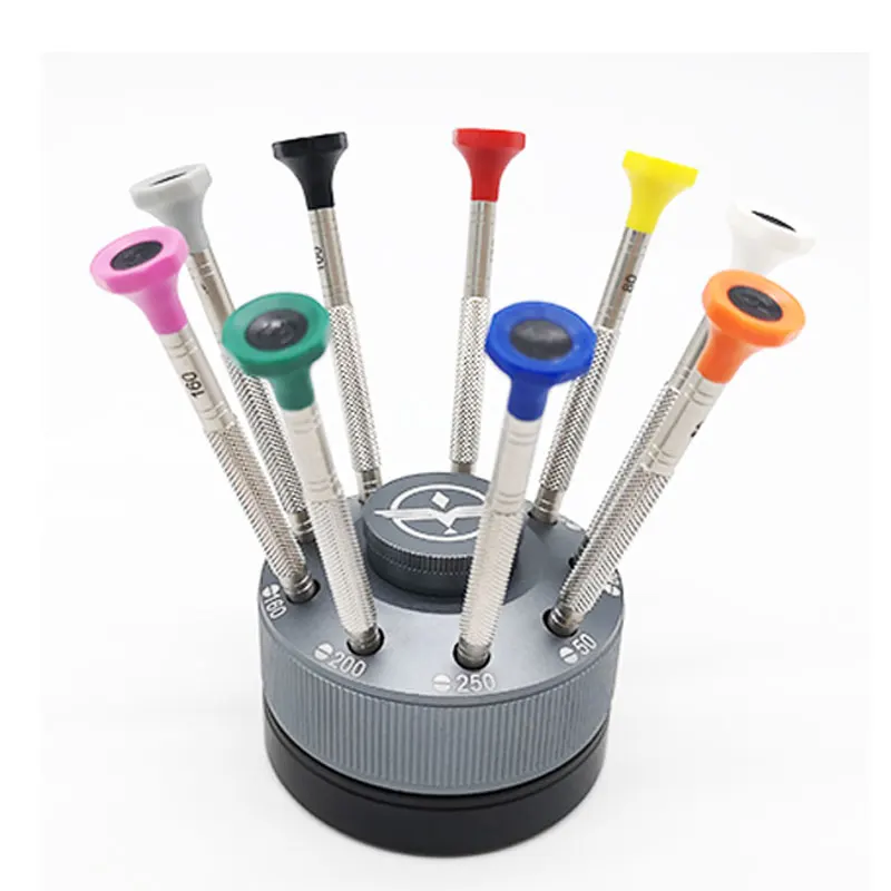 Kwong YUEN Watch Repair Screwdriver Slotted Turntable Set 9 Sets Turntable Set Screwdriver Watch Tool Kit