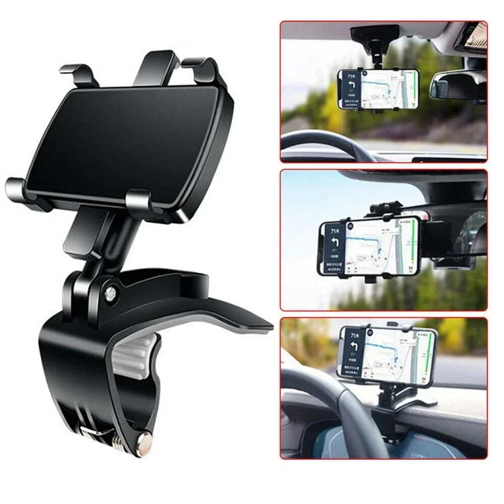 

1pcs ABS Car Dashboard For 360° Mount-Holder Clamp-Accessories Parts Clip Stand For Cell-Phone GPS Black