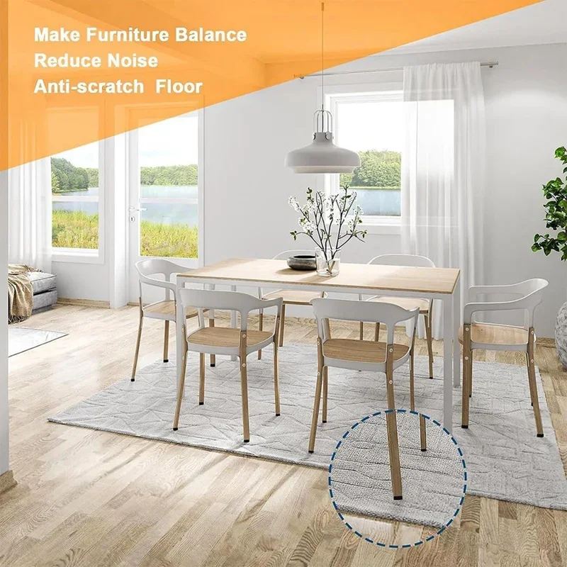 32 PCS M6 Thread Adjustable Furniture Levelers Screw in Chair Feet Adjustable Feet Furniture Leg Levelers Durable Easy to Use