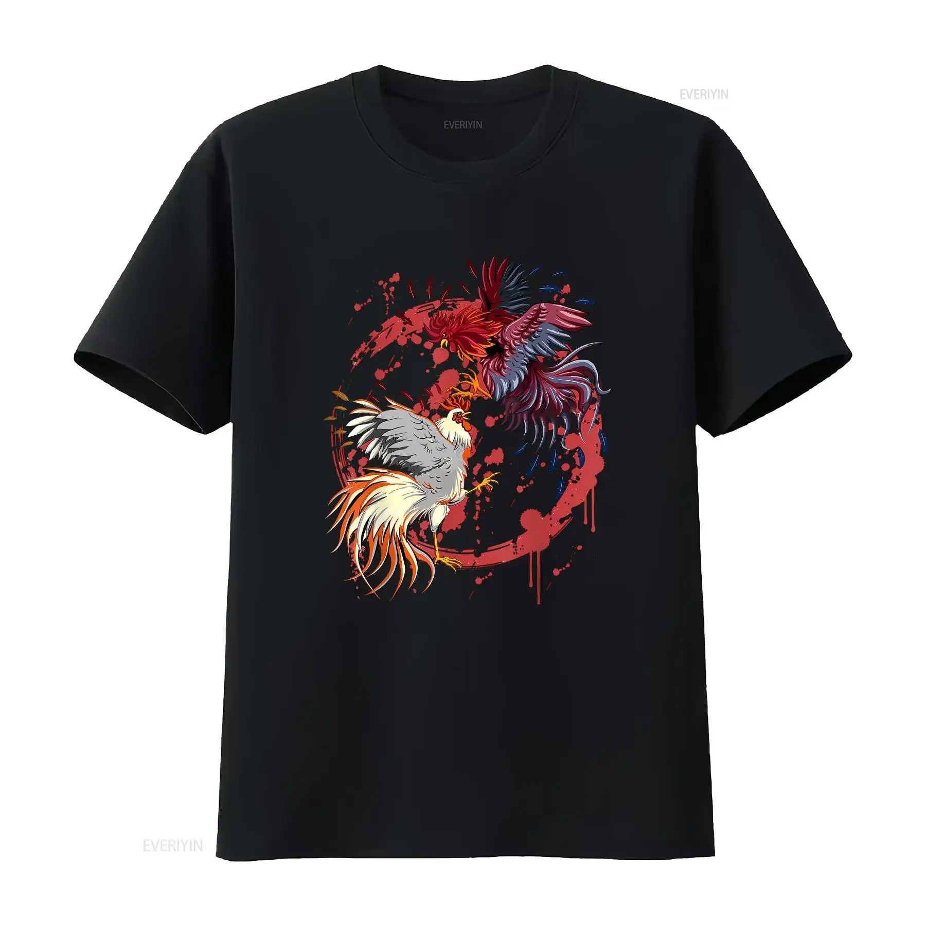 

Rooster Cock Fight Chicken T Shirt Novelty Farmer's Size S 5XL vintage Washed graphic Breathable Stylish Top For Everyday Wear