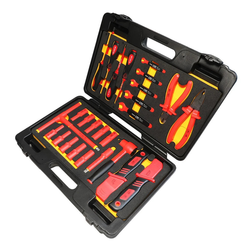 New energy electric vehicle maintenance VDE combination set tool electrician maintenance insulation sleeve screwdriver wrench