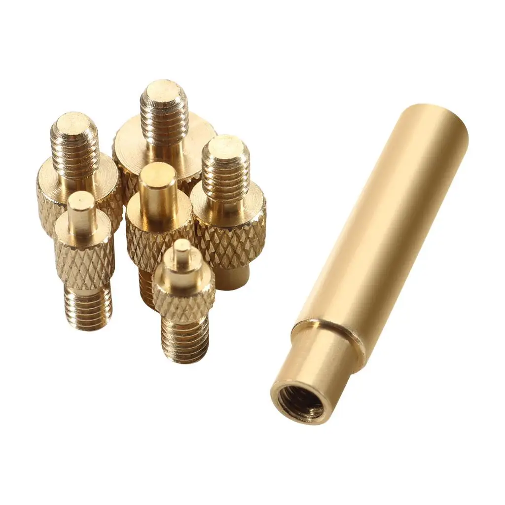 6 Pieces Insert Brass Nuts Set Heat Embedment Copper Nuts Hot Melt Knurled Thread