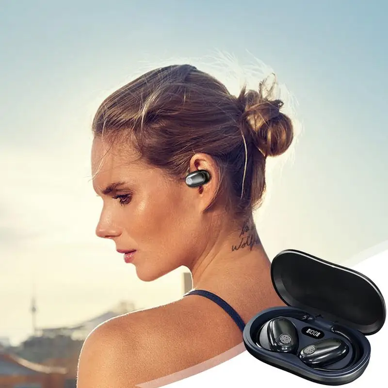 Earbuds With Ear Hooks Over-The-Ear Cordless Headphones Noise Canceling Running Headphones Water Resistant Sports Earbuds For