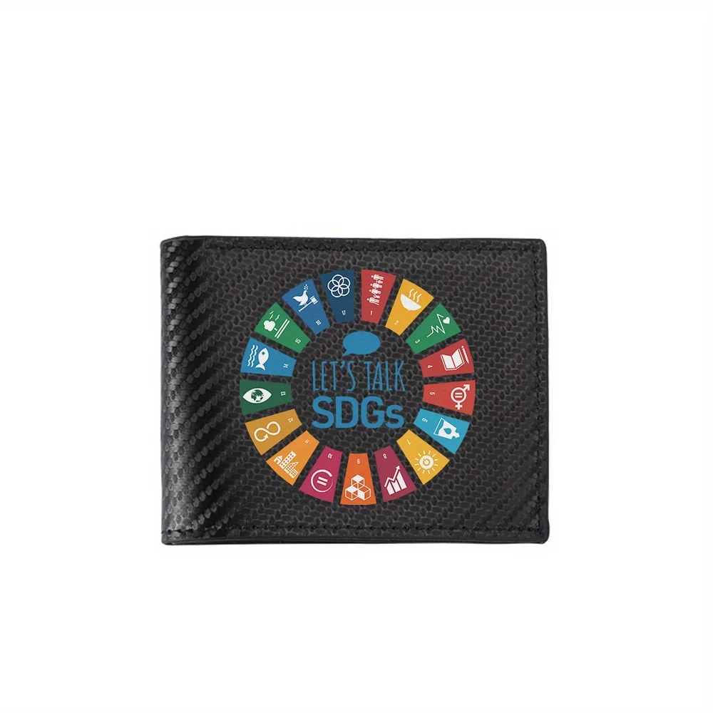 

SDGs колесо говорит обсуждения цели глобальные мужские кошельки простой бизнес современный стильный дизайн с принтом подарки для отца парня Chr