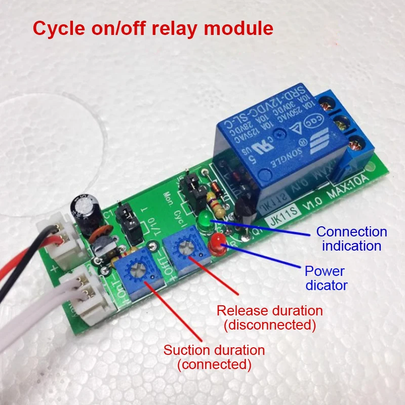 調整可能なサイクルタイマー遅延リレーモジュール,オン/オフ遅延,トリガー制御スイッチ,DC 5v,12v,24v,0〜24時間