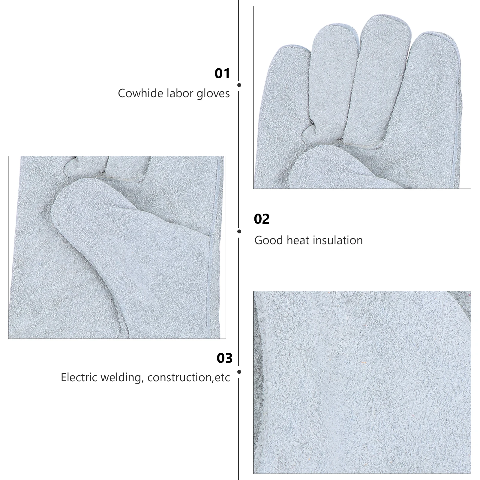 

Welder Gloves Camping Genuine Cowhide Heat Resistant Outdoor Cold Weather Universal