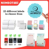 Niimbot B1 B21 B3S Label Maker Sticker Thermal Label Paper Roll Self-Adhesive Round White Transparent Price Tag Labels 20-50mm