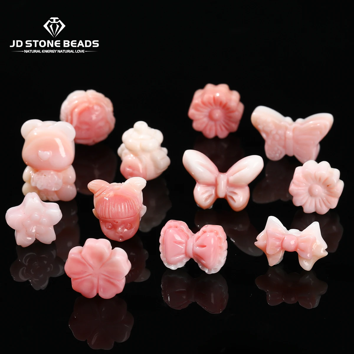 1 Pc Natural Queen Conch Carved Sunflower Butterfly Shape Bead for Jewelry Making DIY Necklace Bracelet Accessory Wholesale