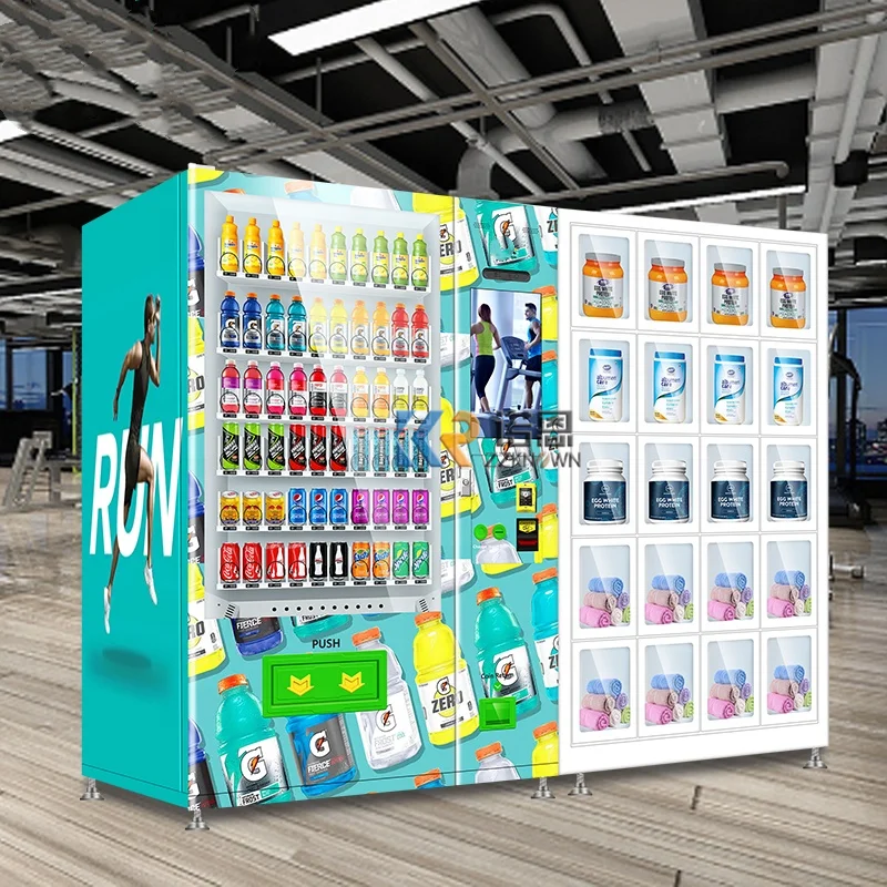 Snacks And Beverage Vending Machine Self-service Combo Vending Machine For Gym