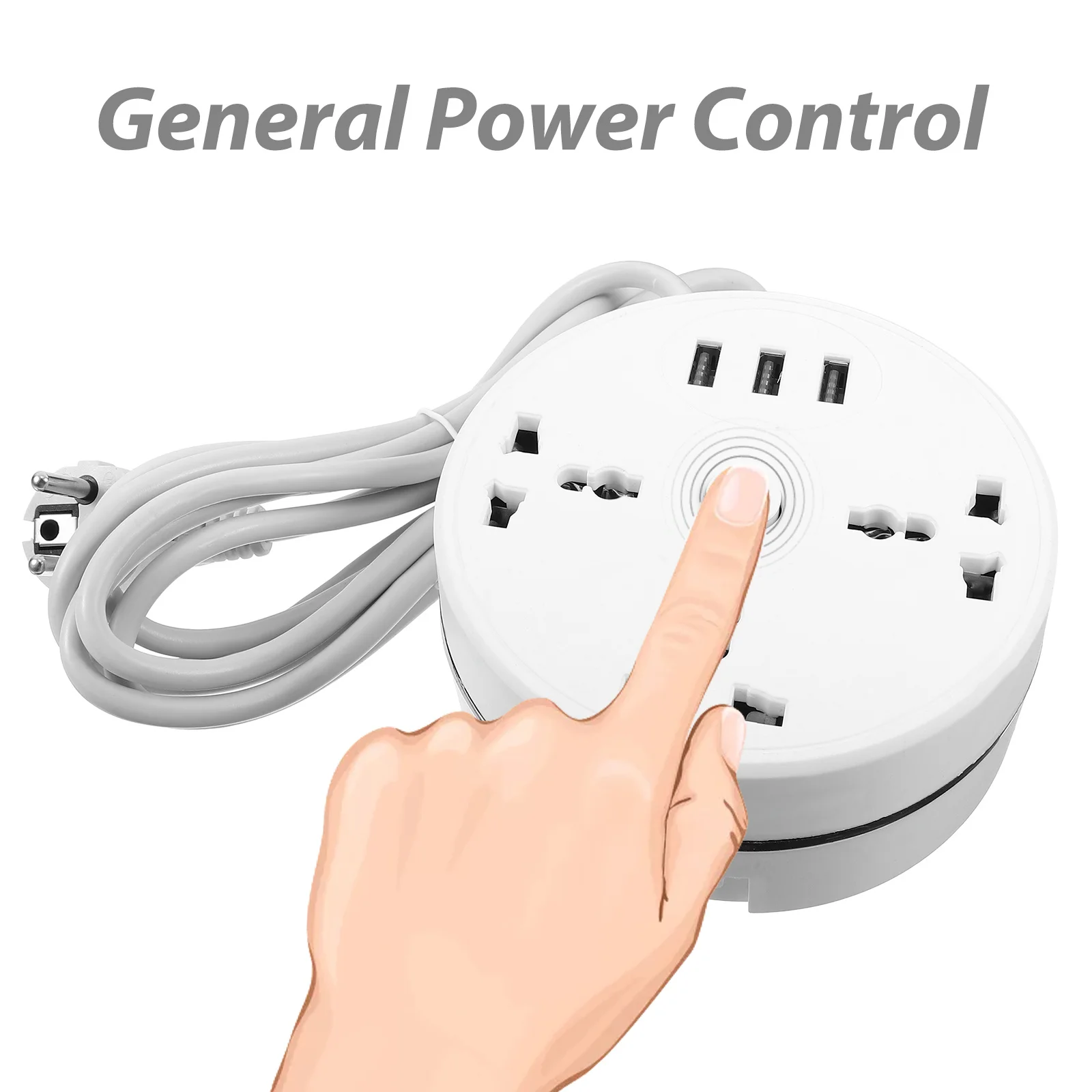 

Multi- Strip Panel Usb Ports Space-Saving Design For Office Home Travel Outdoor Use Extension Outlet Board Camping