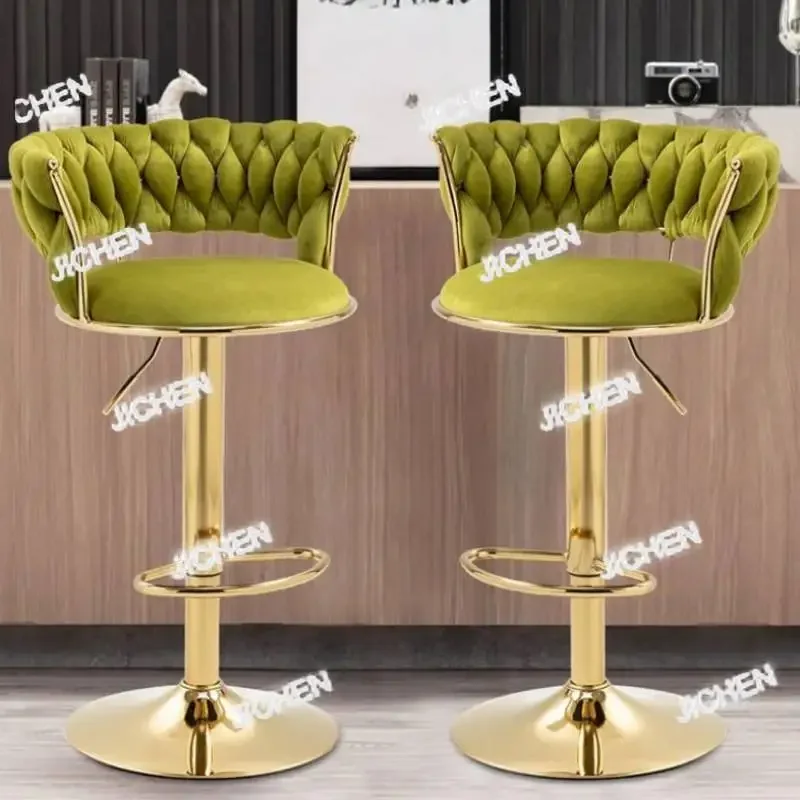 

XHQC European Design Modern Bar Chairs Luxury Adjustable Metal Nordic Bar Chairs Stool Comfortable Chaises Salle Manger Accessor