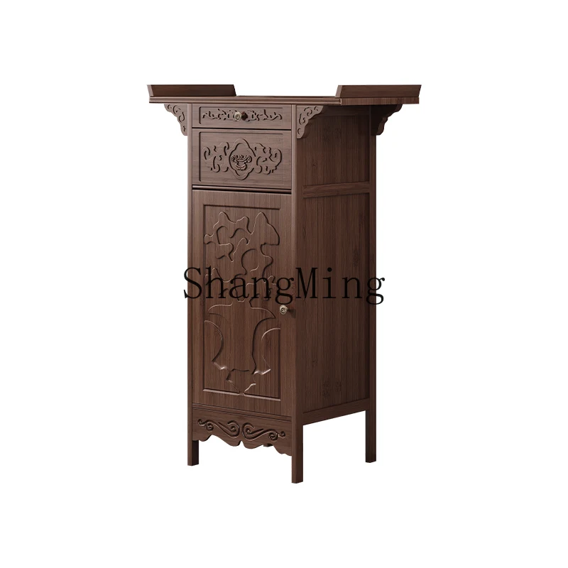 

ZYH new Chinese-style God of Wealth offering table Buddhist platform for household use Guan Gong Bodhisattva offering table