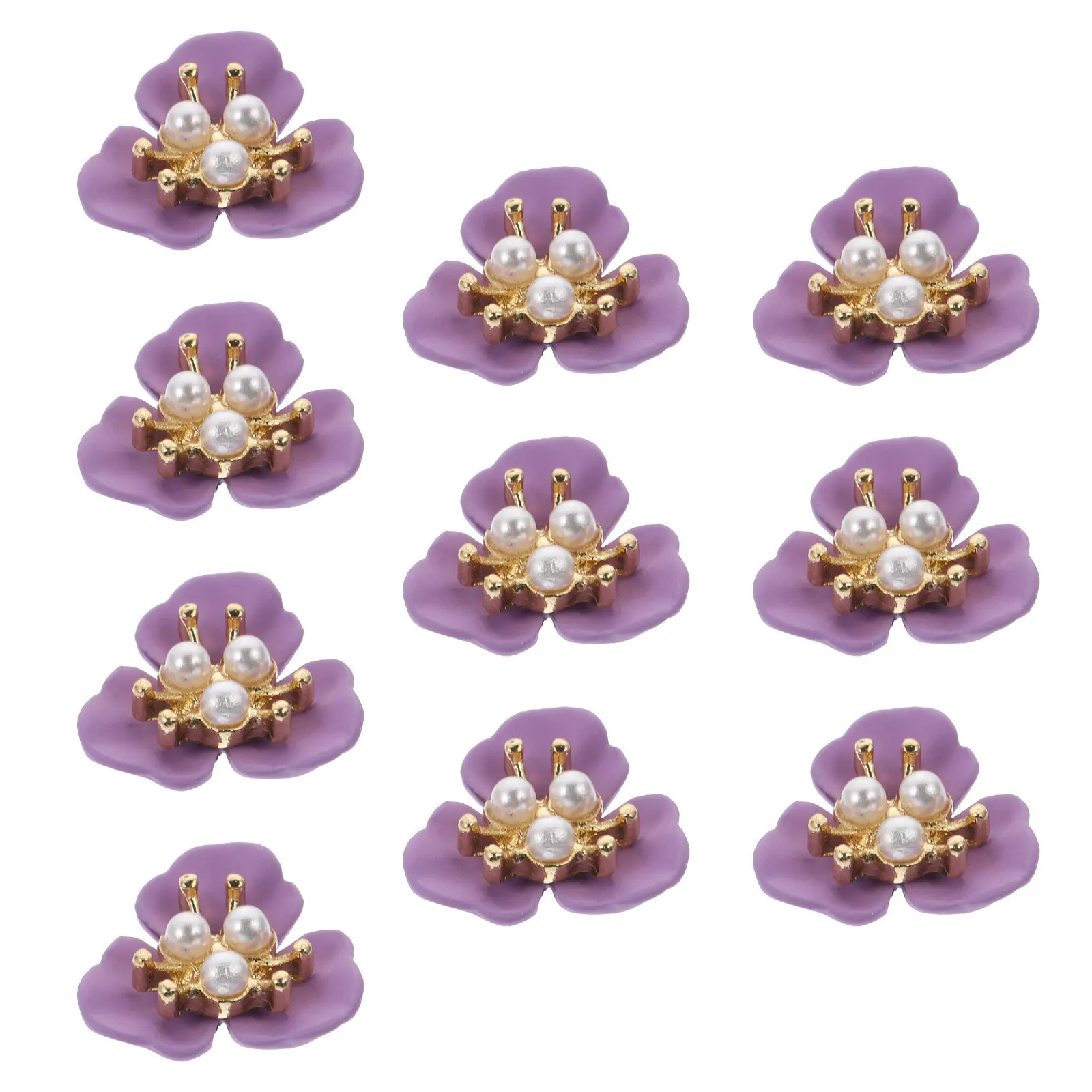 Décoration de perles de fleurs pour ongles, 10 pièces, bijoux de manucure à faire soi-même, fournitures élégantes pour dames et femmes, fourniture de Nail Art à faire soi-même