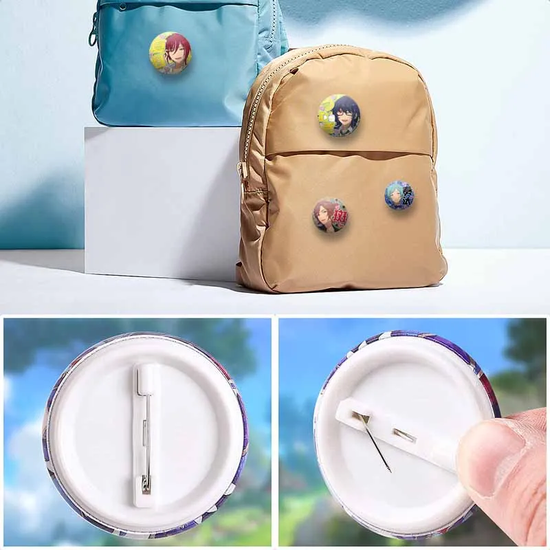 Cute Ensemble Stars Band Lapel Pins Cartoon Idol Icons Brooch Hakaze Kaoru Hidaka Subaru Badge on Backpack Clothing Accessories