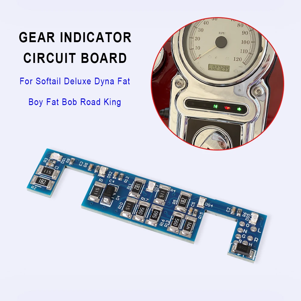 For Harley Dyna Fat Bob Softail Deluxe Fat Boy Road King Motorcycle Instrument Gear Indicator Light Circuit Board Accessories