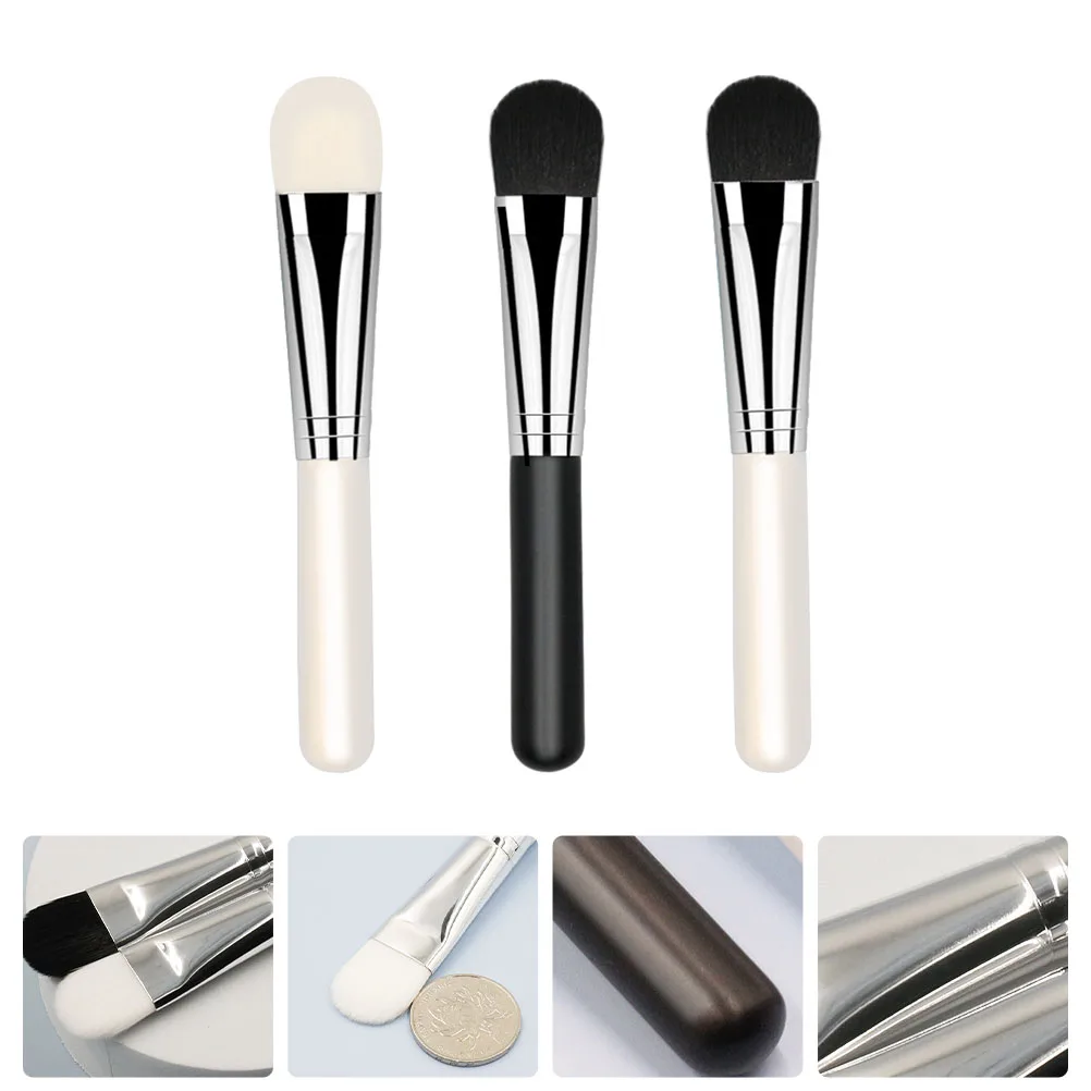 3 uds cepillo Facial aplicador de máscara Facial herramientas de belleza cuidado de la piel Gel crema máscara cepillo para maquillaje resaltador aplicación suave
