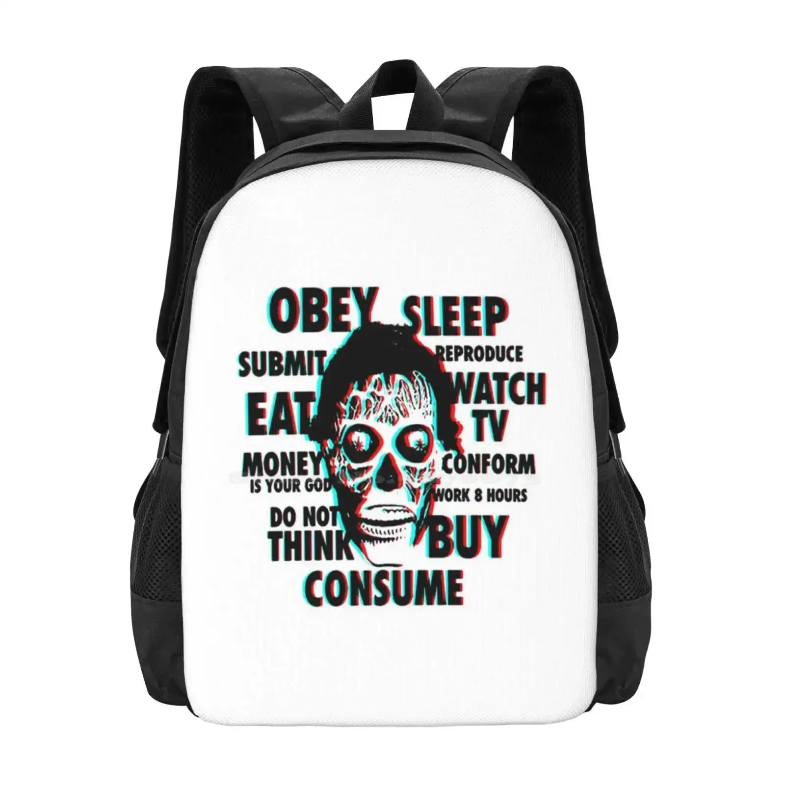 

They Live Eat Work Repeat Sleep Consume Hot Sale Backpack Fashion Bags Sleep Quotation Subject Consume Kingdom Hearts Birth By