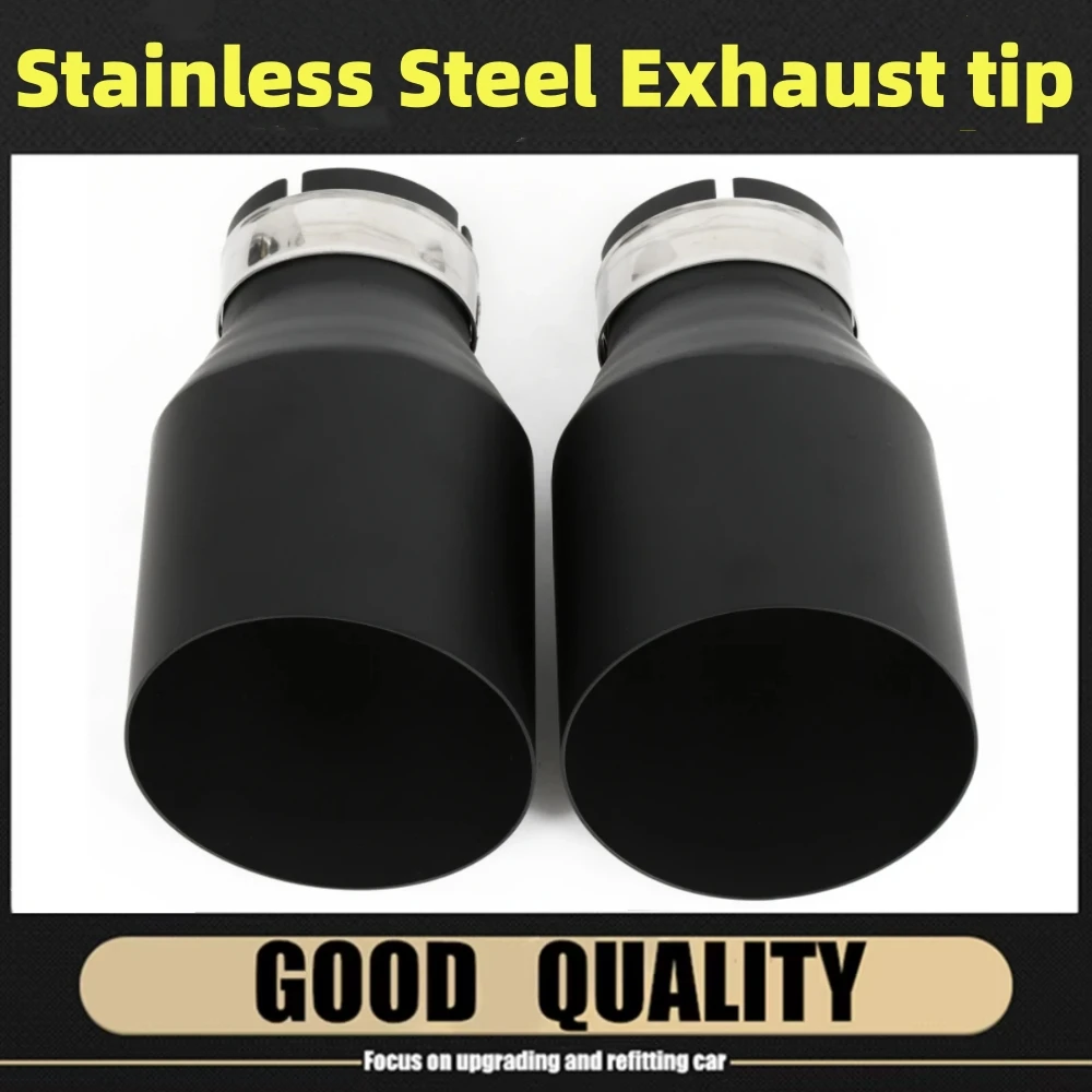 

1 Piece Matte Black Stainless Steel Exhaust System End Pipe Universal Car Exhaust Pipe Muffler Tip Modification Part