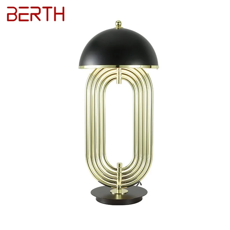 BERTH Modern LED Lamp Table Design E27 Black and Gold Creative Desk Light Home Decorative For Foyer Living Room Office Bedroom