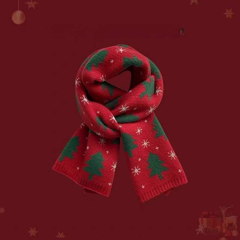 Red Plaid Scarf for Women Warm Winter Neck Wrap Soft Long Shawl for Daily Commuting Travel and Outdoor Wear