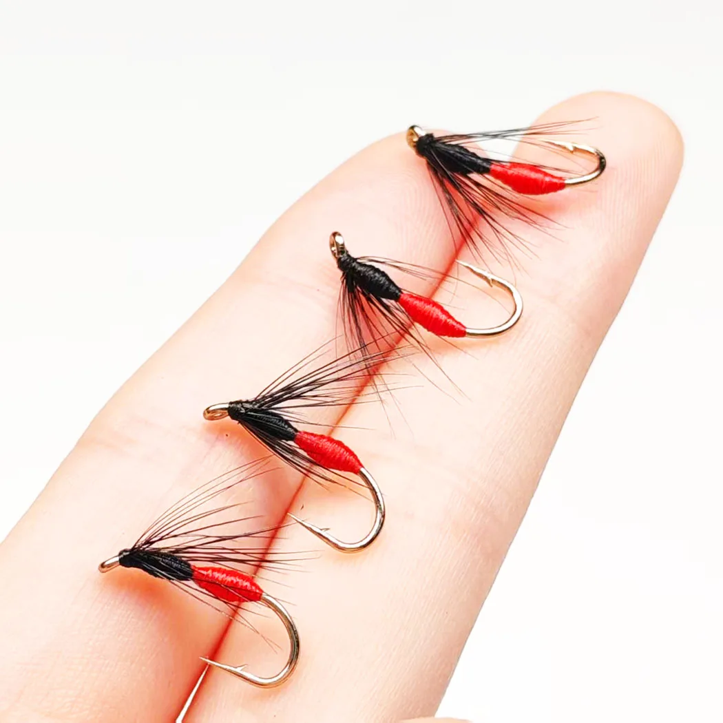 النمل الاصطناعي يطير الحورية الحمراء الطعم 10 قطعة/صندوق يطير ذباب الصيد الذباب الجاف حورية الطعم لصيد الأسماك مثل سمك السلمون المرقط/الجهير الخ #5