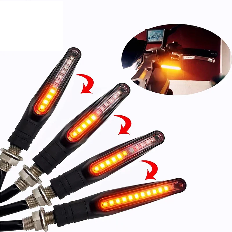 Universal Motorcycle Turn Signal Light 12V Waterproof Flasher Indicator Blinker Rear Lights Lamp Accessories