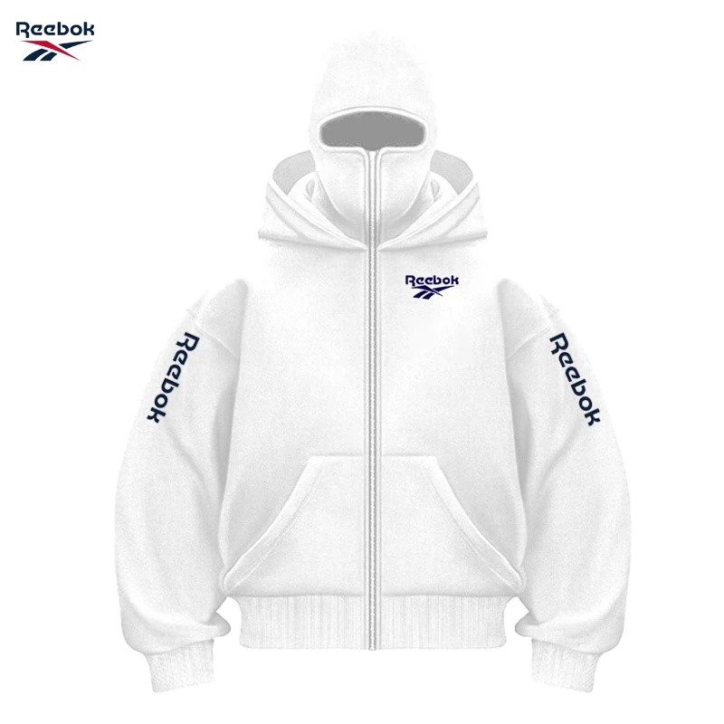 Reebok brand men's all-purpose hooded zipper hooded sports sweatshirt, suitable for wearing in autumn and winter. It features a - view 4