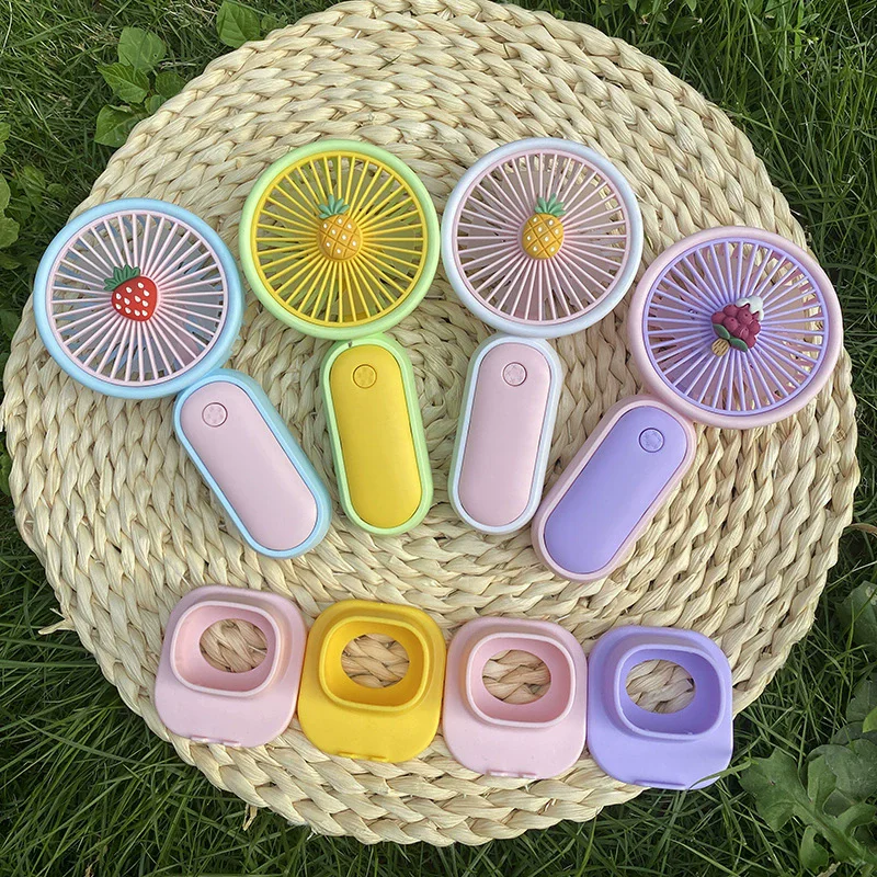 2025 New Portable Fan Office Desktop Multifunctional Folding Headed Small Electric Fan USB Mini Portable High Wind Pocket Fan