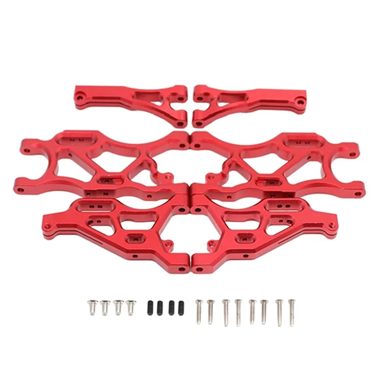 Metal Front & Rear Suspension Arm Set for Arrma 1/7 Limitless Infraction 6S 1/8 Typhon 6S Rc Car Upgrade Parts Red