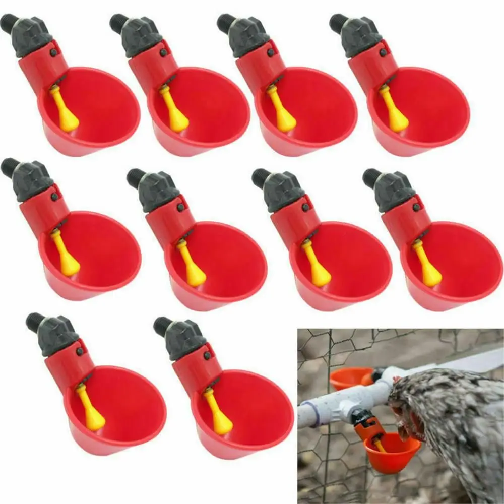 

10/20 Pcs Farm Automatic Quail Plastic Chicken Hen Plastic Automatic Drinker Poultry Water Drinking Cups