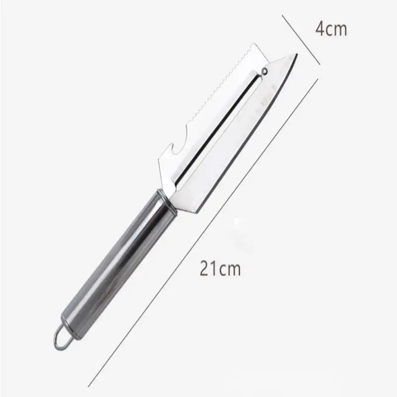 3 In1 Peeling Knife Stainless Steel Multifunctional Vegetable Fruit Peeler Cutter Easy Slicing for Home Kitchen Use