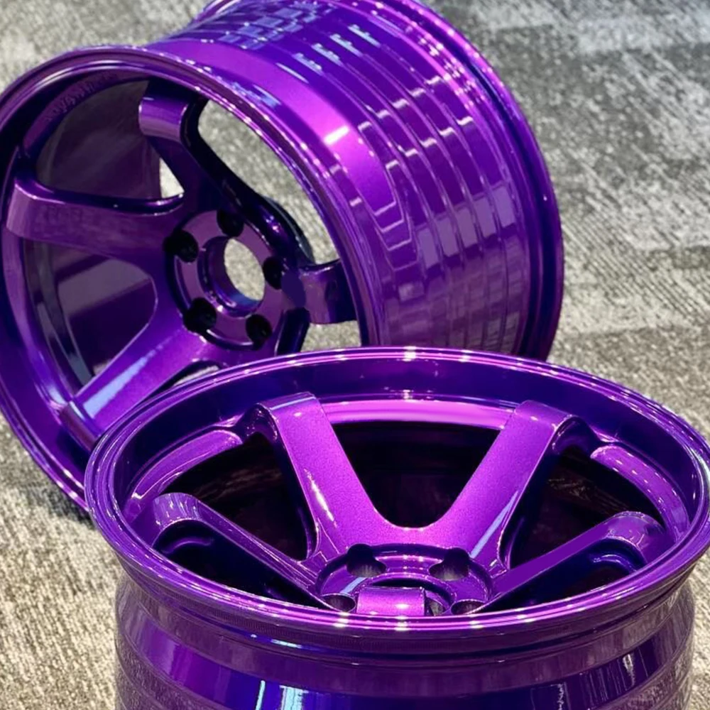 OEM Spoke 5 Hole 15 16 17 18 19 20 21 22 Inch Purple Concave Cast Forged Wheels For E30 Jdm F32 420 428 E60 61 E40 A5 A6