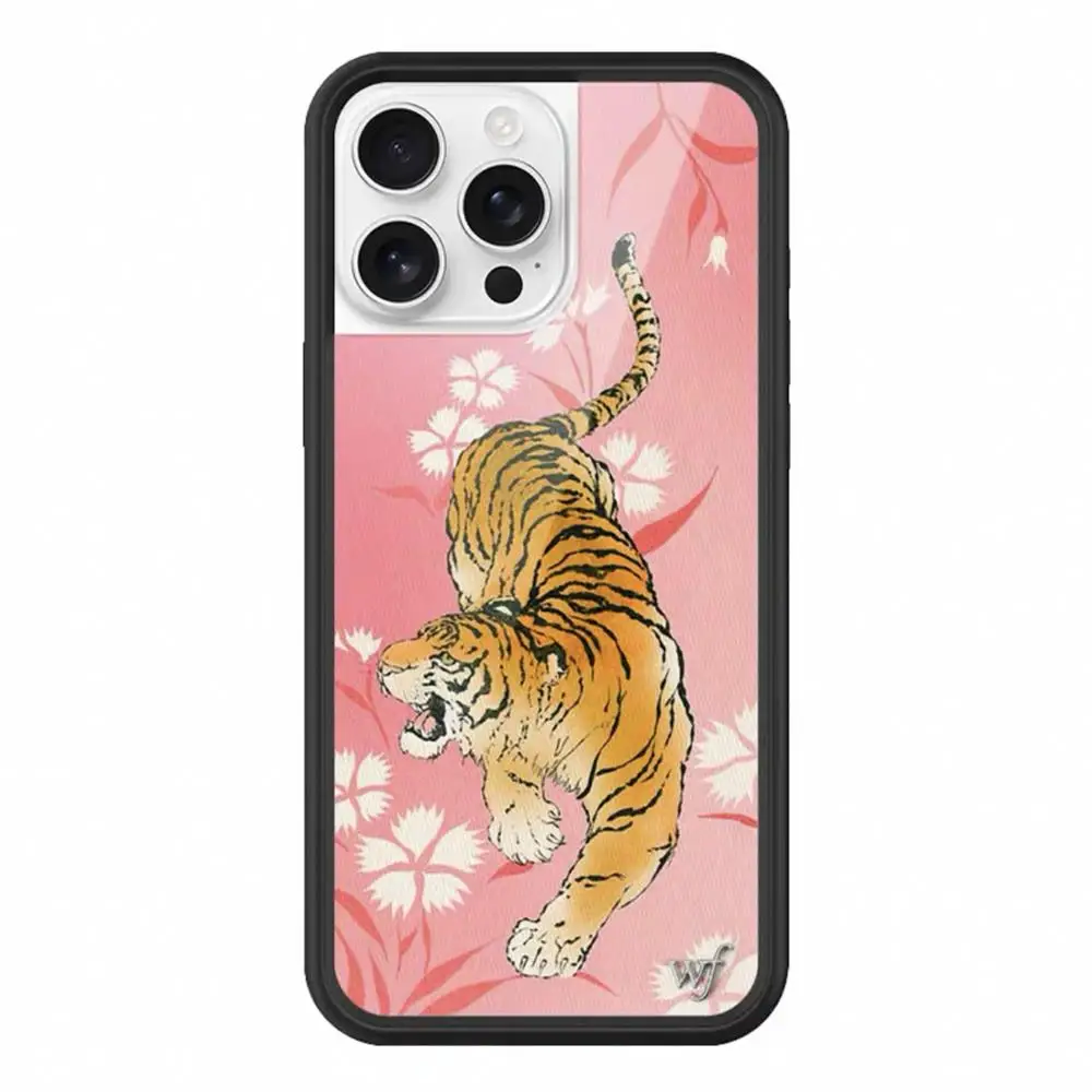 

Wildflower INS Angel Baby Tiger Cartoon Phone Case for iPhone 16 15 14 13 12 Pro Max Plus WF Lucky Girl Shockproof Back Cover