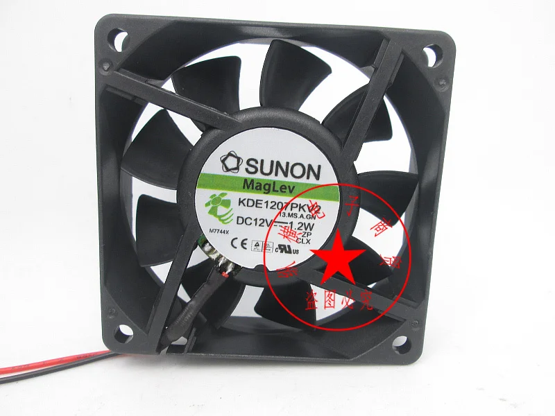 

SUNON KDE1207PKV2 13.MS.A.GN DC 12V 1.2W 70x70x20mm 2-Wire Server Cooling Fan