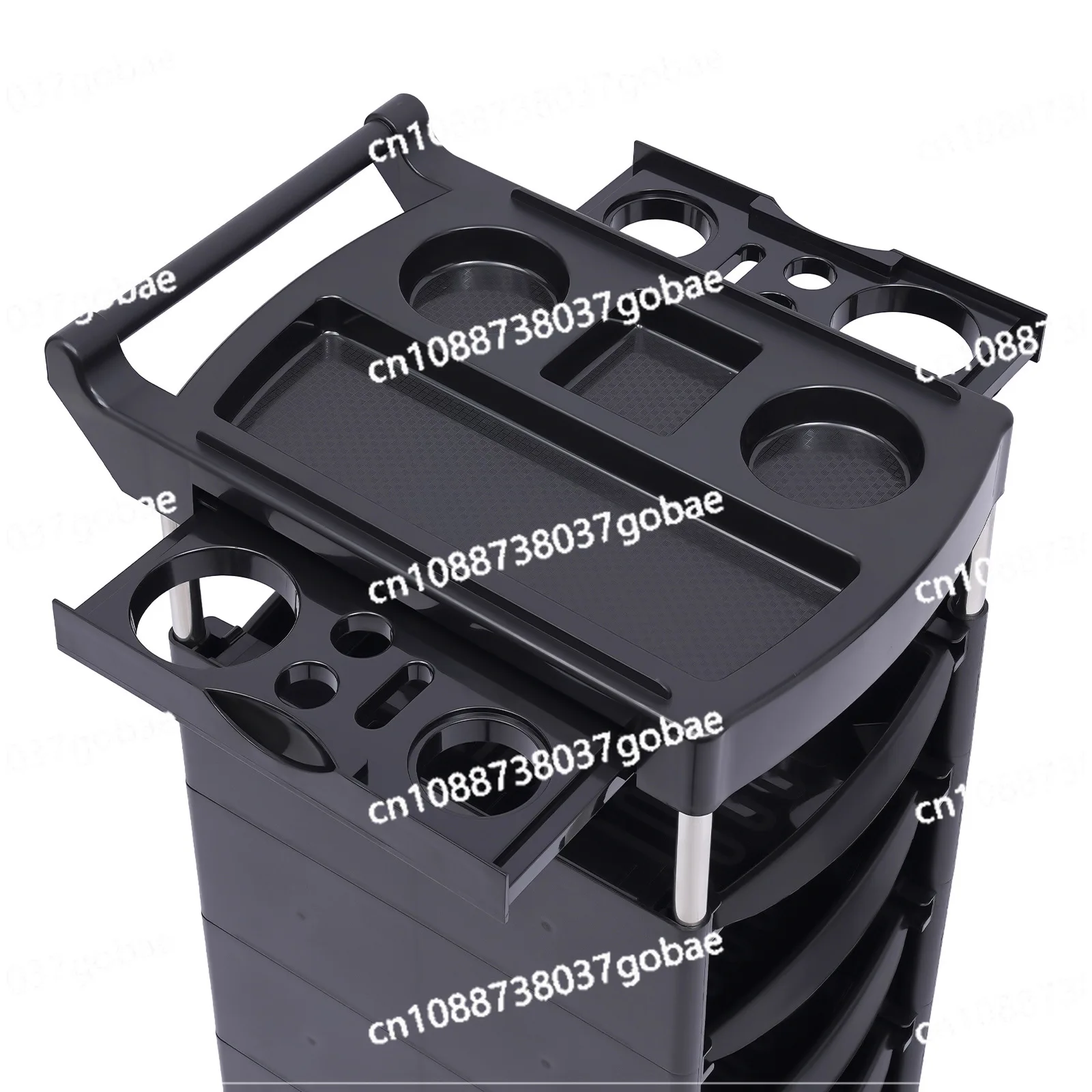 عربة أدوات صالون التجميل، رف متعدد الوظائف لتصفيف الشعر #3