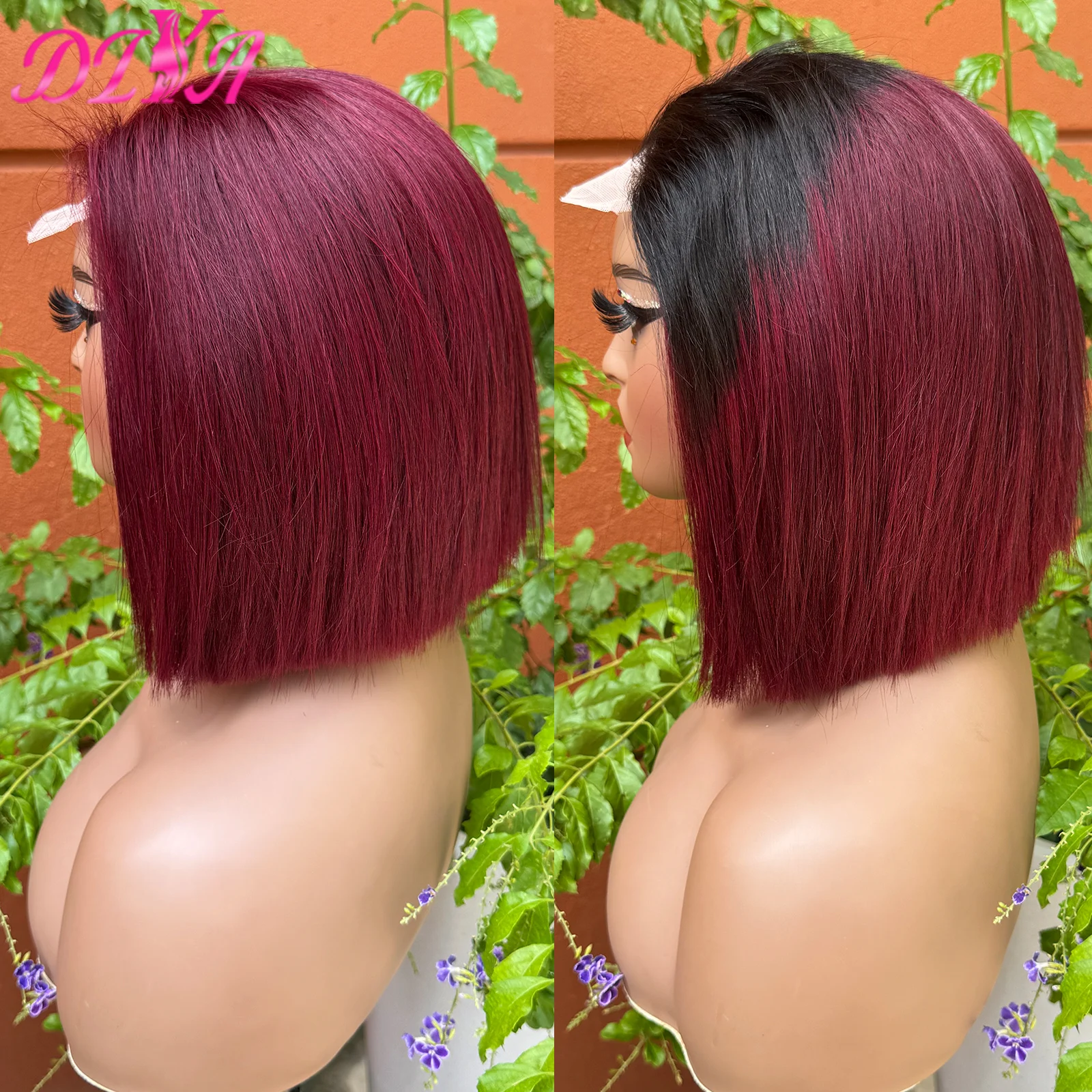 

10-дюймовый двойной вытянутый прямой боб, парики из натуральных волос 4x4, кружевная застежка, плотность 200%, толстый и полный парик из человеческих волос Remy для женщин