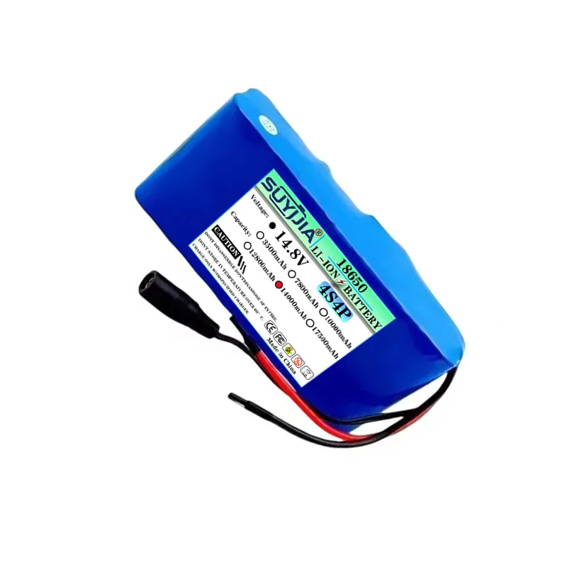 14.8V 14000mAh 18650 Lithium Battery 4S4P 16.8V LED Night Fishing Light Heater Mining Lamp Amplifier view 3