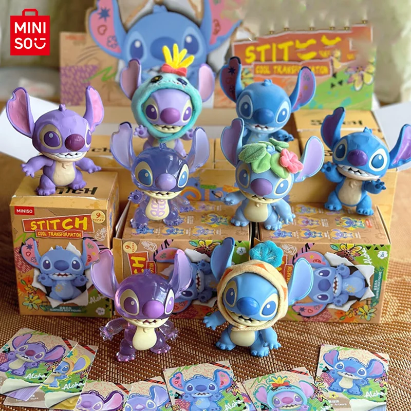 

Miniso Stitch универсальная модная крутая серия глухая коробка экшн-фигурка загадочная коробка милая игрушка настольное украшение Коллекционная Подарочная модель