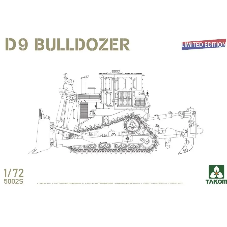 TAKOM 5002S 1/72 Scale US D9 Bulldozer (Limited Edition)-High Detail Collection Custom Collectible Children Toy Birthday Gift