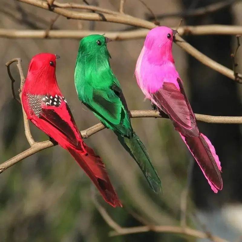 1PC Creative Foam Feather Artificial Parrot Imitation Bird Model for Home Garden Wedding Outdoor Decoration DIY Party Ornament