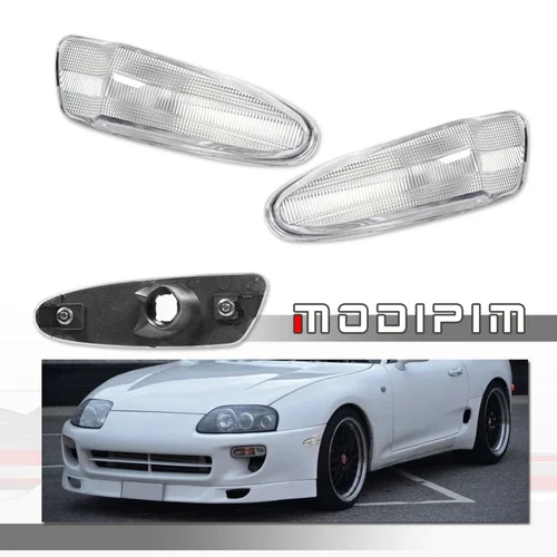 Imagen 1 del producto Para guardabarros delantero de coche, marcador lateral, carcasas de luz de señal de giro para Toyota SUPRA MK4 1997 1998 y Celica ZZT230 ZZT231 2000-2005, sin bombilla