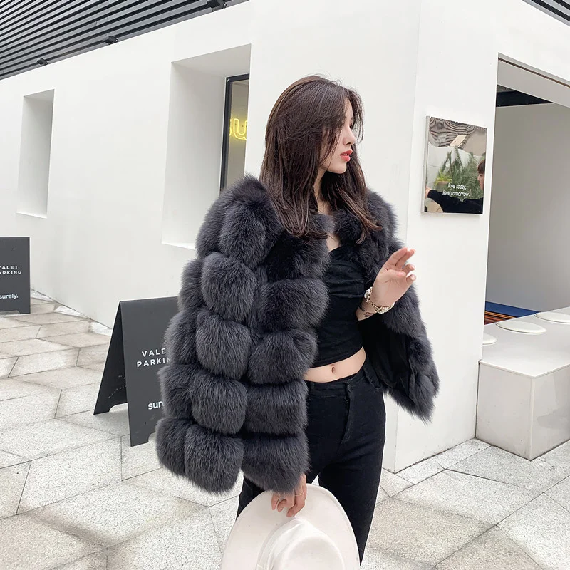 Fur Coat Women 2023 Real Winter New Elegant Imported Whole Skin Fox Fur Coat Women's Short Korean Slim Fashion Jacket Luxury